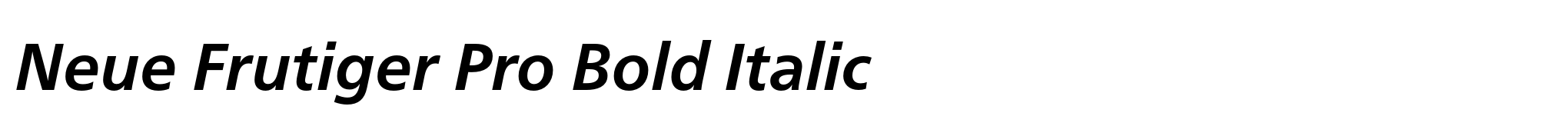 Neue Frutiger Pro Bold Italic image